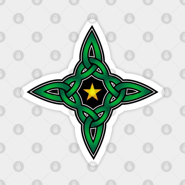 Star Trinity Cross Magnet by OrneryDevilDesign