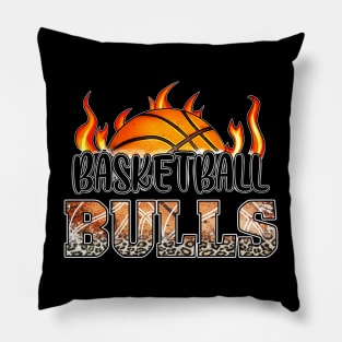 Classic Basketball Design Bulls Personalized Proud Name Pillow