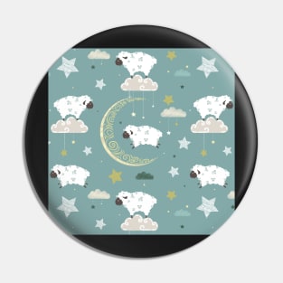 Playing among the stars pattern Pin