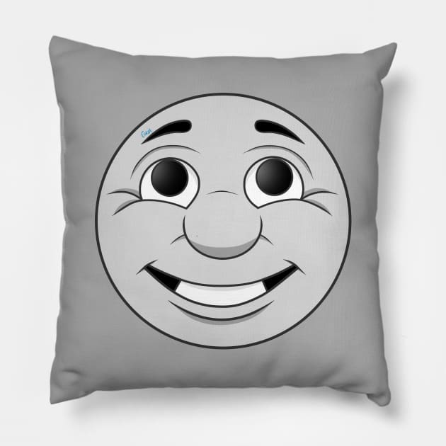 Fearless Freddie grinning face Pillow by corzamoon