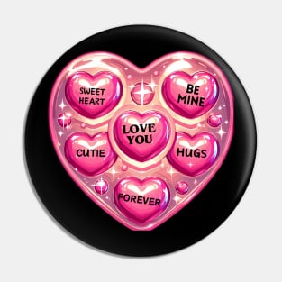 Valentine's Day Hearts Pin