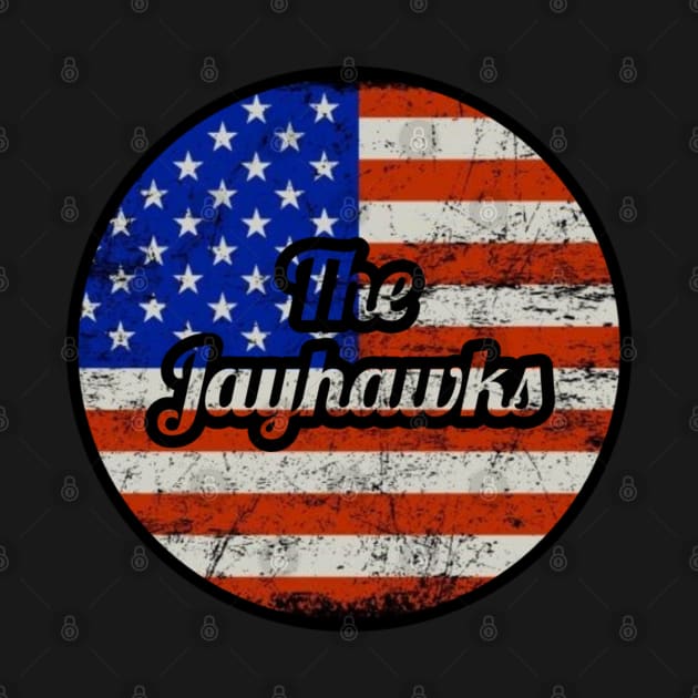 The Jayhawks / USA Flag Vintage Style by Mieren Artwork 