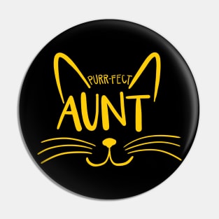 Purr-Fect Aunt Pin