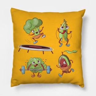 athletes vegetables sport Pillow