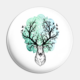 Celestial stag Pin