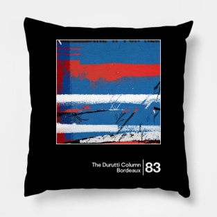 The Durutti Column - Bordeaux / Minimalist Graphic Artwork Design Pillow