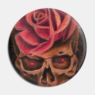 Skull Rose morph Pin