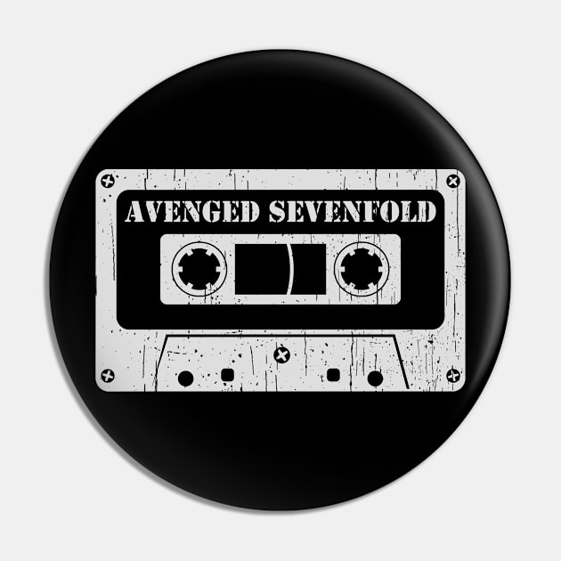 Avenged Sevenfold - Vintage Cassette White Pin by FeelgoodShirt