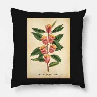 Popcorn Botanical Print Pillow