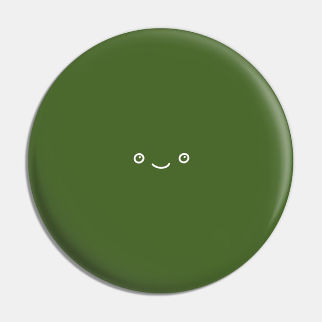 Little Green Happy Face Pin by The Imperfect Doodles