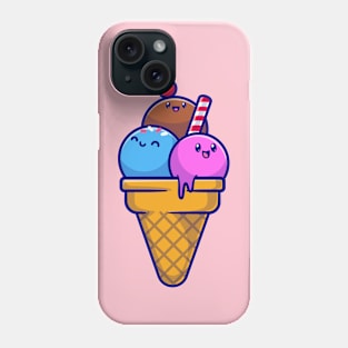 Cute Ice Cream Cone Cartoon Phone Case