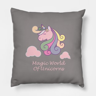 Magic World of unicorns Pillow