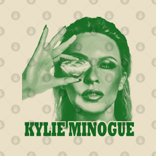 Kylie Minogue - green solid style by Loreatees