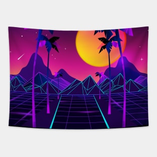 synthwave country side Tapestry