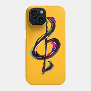 Painted Treble Clef Phone Case