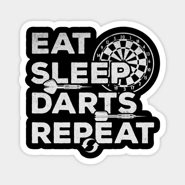 Darts player eat sleep darts repeat i playing Magnet by Tianna Bahringer