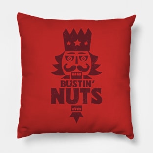 Bustin' Nuts // Funny Christmas Nutcracker Pillow