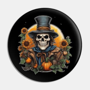 Top hat Scarecrow Pin