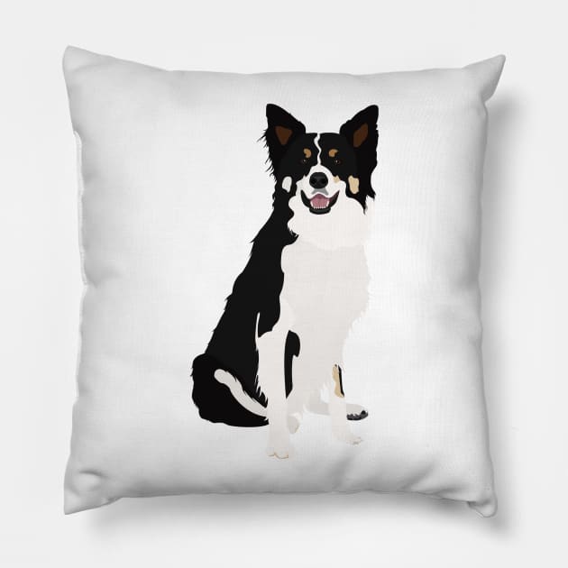 Border Collie Dog Sitting Pillow by simonescha