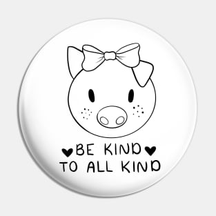 Be Kind To All Kind | Line Art Design Pin