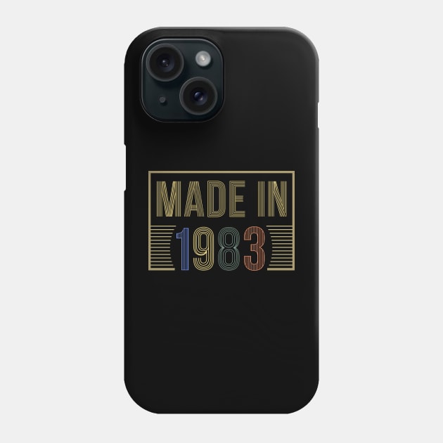 Made in 1983 Phone Case by AnjPrint