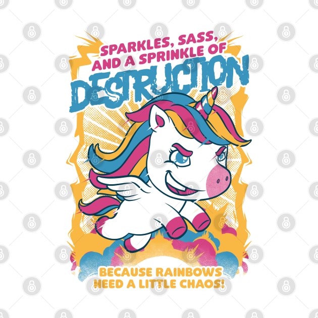 Unicorn Rainbows Destruction - Cute Funny Gift by Studio Mootant