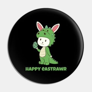 Happy Eastrawr T Rex Dinosaur Shirt Cute Easter Bunny Pajama T-Shirt Pin