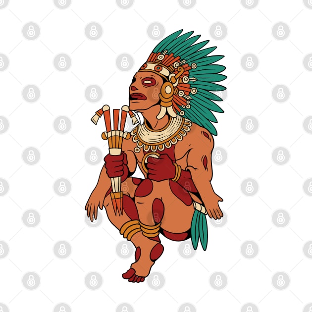 Aztec vegetation god - Xipe Totec by Modern Medieval Design