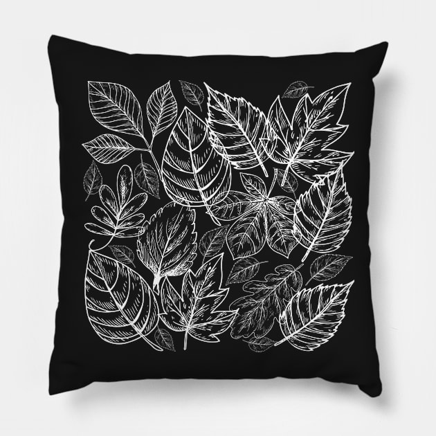 Leafy Pattern Pillow by leBoosh-Designs