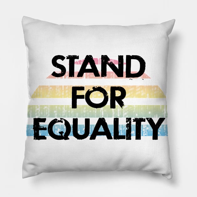 Stand for equality. End violence, brutality. Fight systemic racism. Black lives matter. Justice for all. Stop racial hate. Abuse of power. No place for racist cops. Defund the police Pillow by IvyArtistic