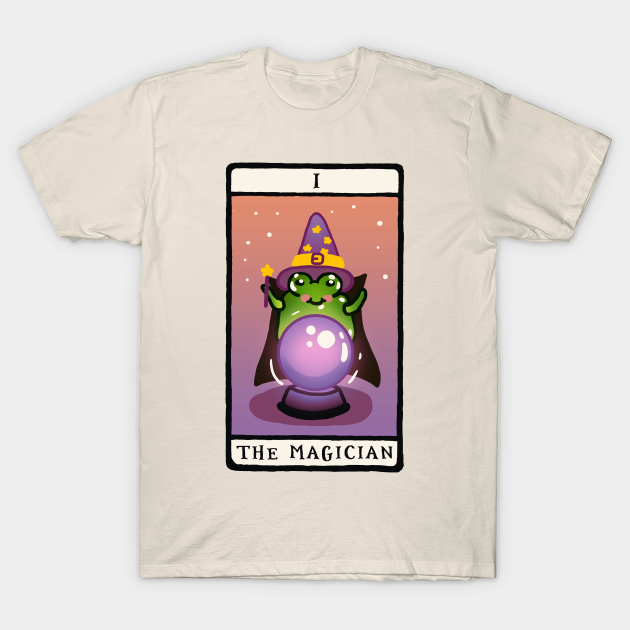 Goblincore Aesthetic Cottagecore Stupid Cute Frog Tarot Card - Artist frog - Mycology Fungi Shrooms Mushrooms - Goblincore - T-Shirt