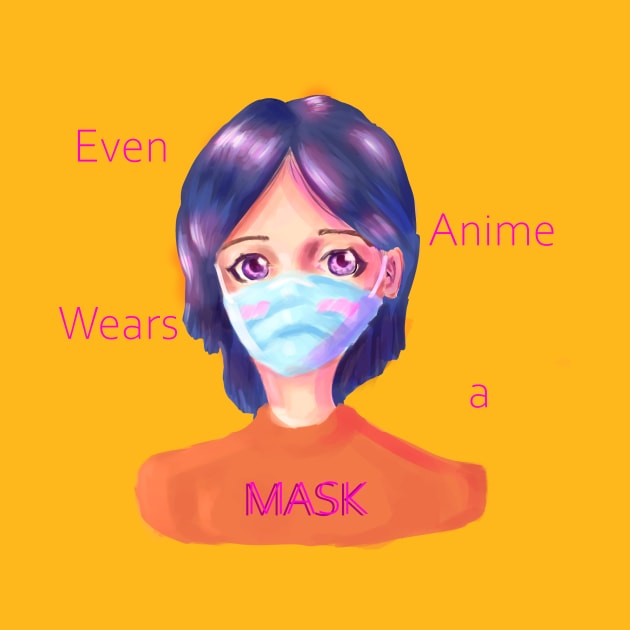 Even anime wears a mask by CoolDudeIce