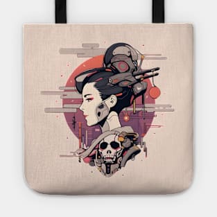 Cybernetic Journeys: Ghost in the Shell Aesthetics, Techno-Thriller Manga, and Mind-Bending Cyber Warfare Art Tote