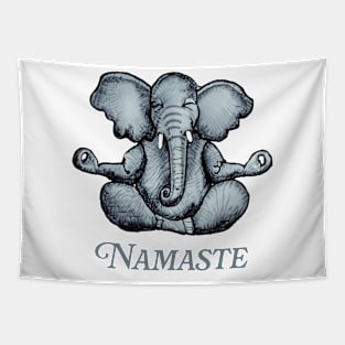 Namaste Elephant Yoga Tapestry