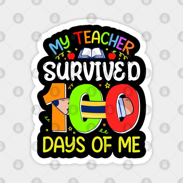 My Teacher Survived 100 Days Of Me Magnet by Pop Cult Store