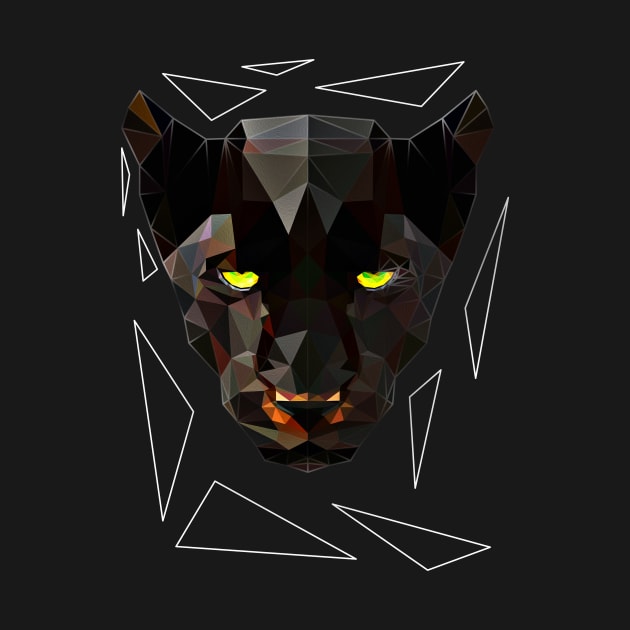 Geometric panther by Jackson Lester