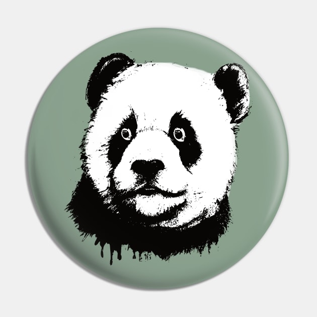 Panda Bear Drip Painting Pin by FlippinTurtles