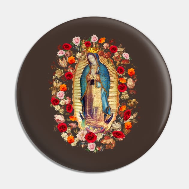 Our Lady of Guadalupe Mexican Virgin Mary Mexico Catholic Saint Pin by hispanicworld