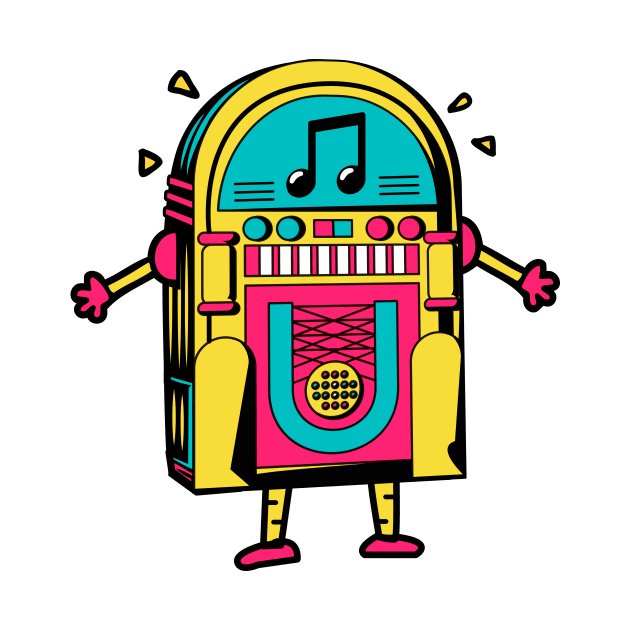 Retro Jukebox Robot The JukeBot by 4U2NV-LDN