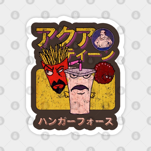 Aqua Teen Hunger Force  Japan Vintage Look Fan Art Design Magnet by We Only Do One Take