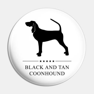 Black and Tan Coonhound Black Silhouette Pin