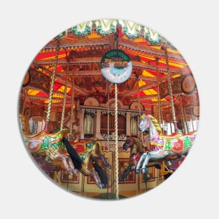 Victorian Fairground Carousel Merry go Round art Pin