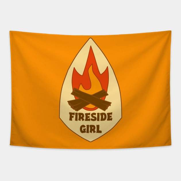 Fireside Girl Patch Tapestry by Couplethatgeekstogether