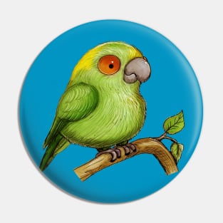 Green parrot Pin