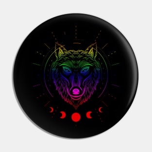 Miystic Pride Wolf LGBTQIA Pin
