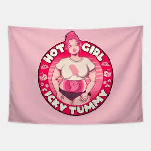 Hot Girl Icky Tummy Tapestry