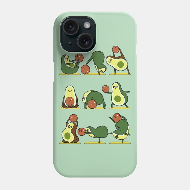 Avocado Yoga With The Seed Phone Case by huebucket