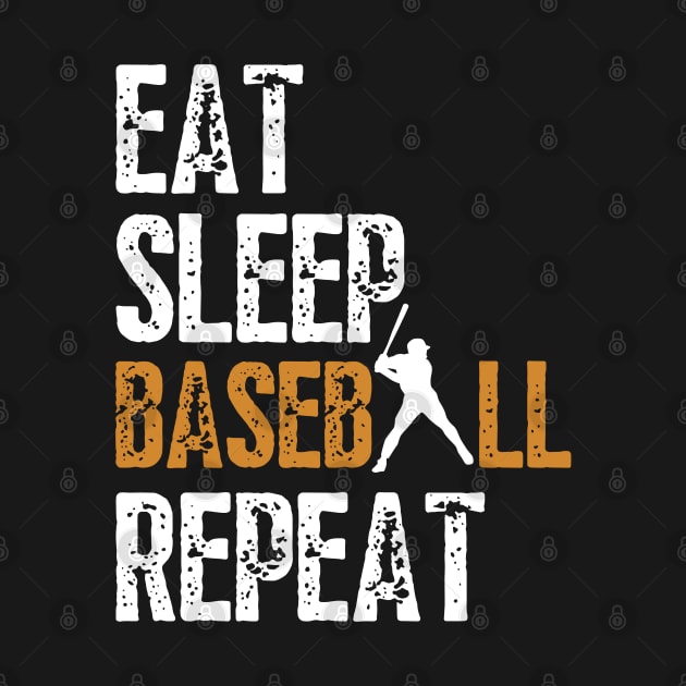 Eat Sleep Baseball Repeat, Funny Baseball Players Kids Boys by Just Me Store
