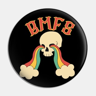 Billy Strings Skull Fuzzy Rainbow Pin