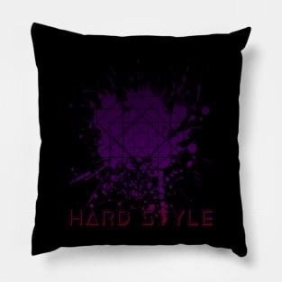 Hard Style Techno EDM Dark Pentagram Pillow